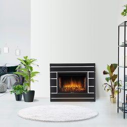 Каминокомплект: Очаг Electrolux EFP/P-3020LS N, портал Moderno 30 шпон чёрный дуб