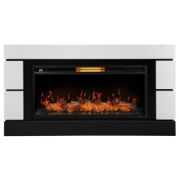 Каминокомплект: Очаг Royal Thermo Aurora RTFP/P-AR40LS, портал Moderno 42/40/36, белый, р/в